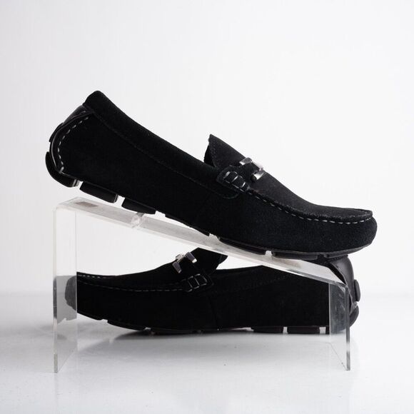 Alfani Mens Merry Suede Derby Loafers Horse Bit Black Sz US 8 M New main image 7